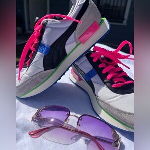 Puma Sneakers with Blue and White Accents